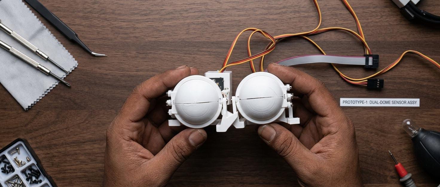 Dual-Dome Sensor Assembly Prototype